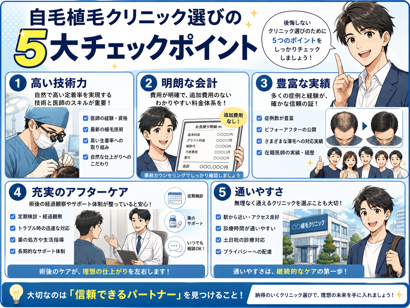 クリニック選びの5大チェックポイント